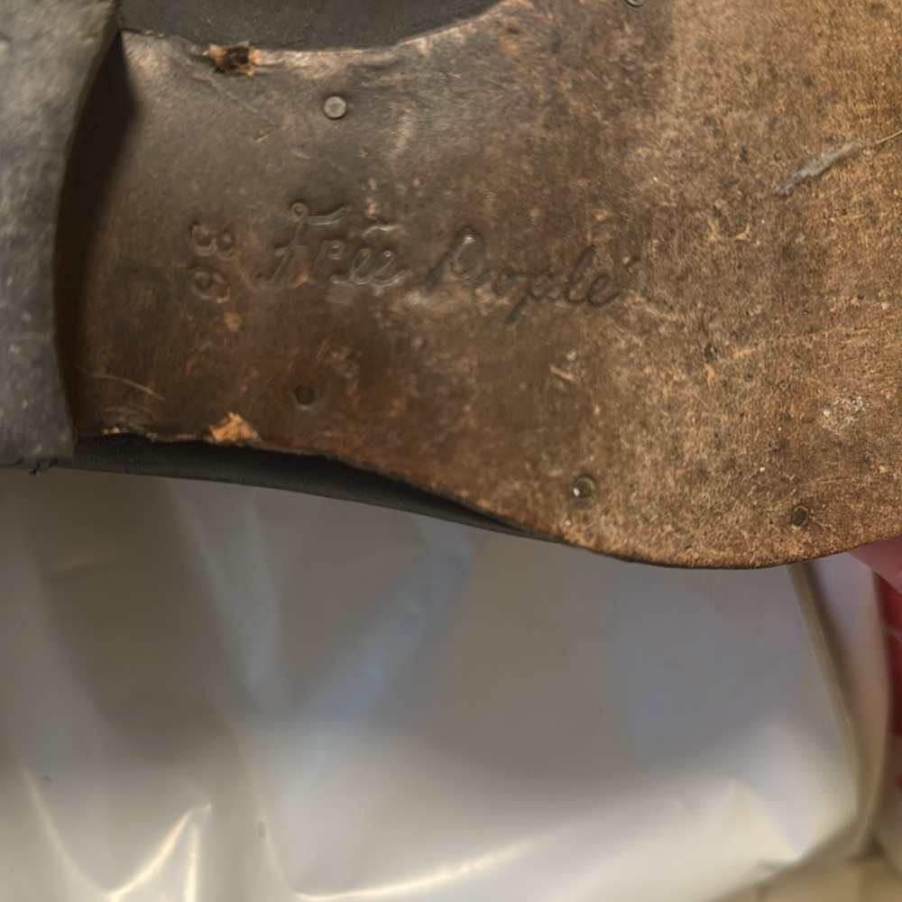 Vintage Free People Brown Leather studded boots - Picture 7 of 8